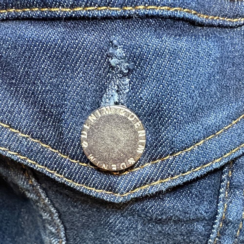 H&M Dark Blue cropped Jean Jacket - Picture 5 of 12
